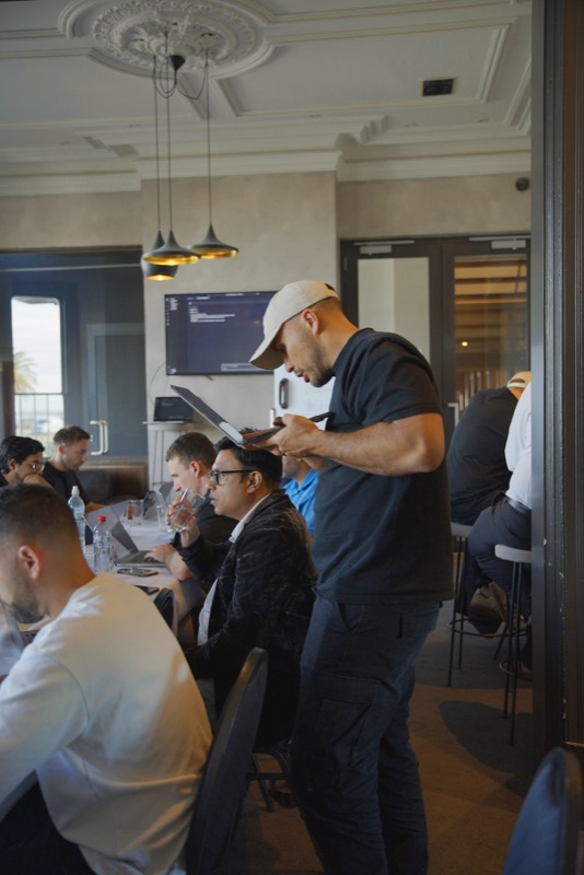 Luke presenting Melbourne